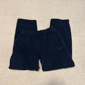 Aritzia Sweatfleece Mega Fit Cargo Sweatpant size XS in Navy Blue